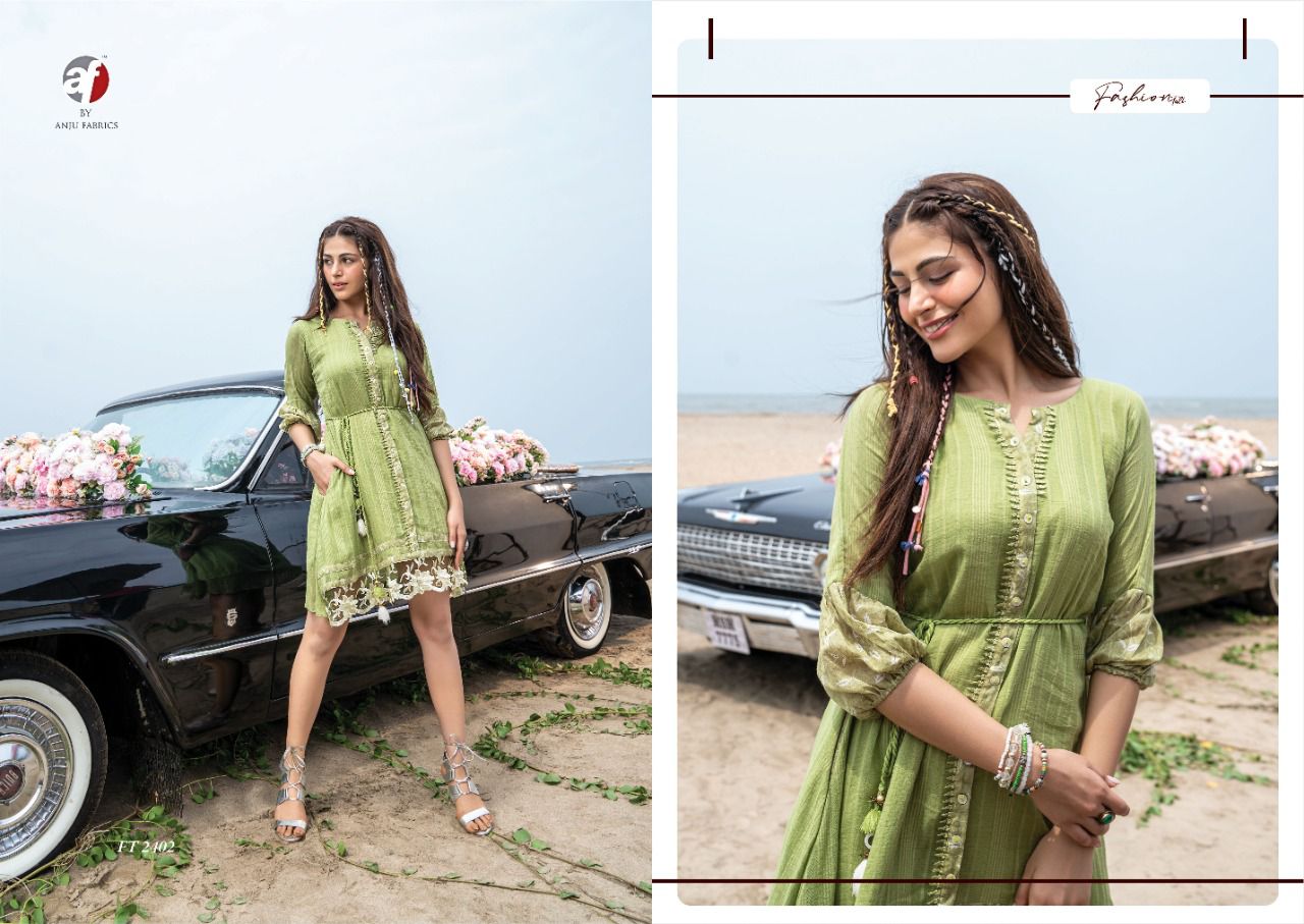 Fashion Talk New Stylish Designer Fancy Party Wear Cotton Latest Kurtis Collection